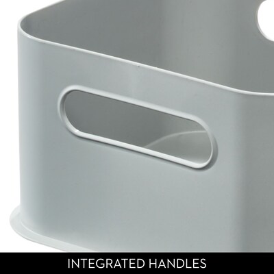 Plastic Storage Bins with Handles for Household Storage and Organization - Ideal for Kitchen, Bathroom, or Home Office
