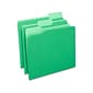 Staples File Folders, 1/3-Cut Tab, Letter Size, Green, 100/Box (ST224543-CC)