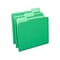 Staples File Folders, 1/3-Cut Tab, Letter Size, Green, 100/Box (ST224543-CC)