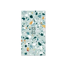2023-2025 Willow Creek Blue Terrazzo 3.5 x 6.5 Academic Monthly Planner, Paperboard Cover, Multico