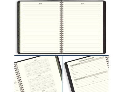 2025 AT-A-GLANCE Recycled 7" x 8.75" Monthly Planner, Faux Leather Cover, Black (70-120G-05-25)