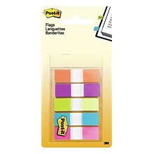 Post-it® Flags, 0.5 Wide, Assorted Bright Colors, 100 Flags/Pack (683-5CB2)