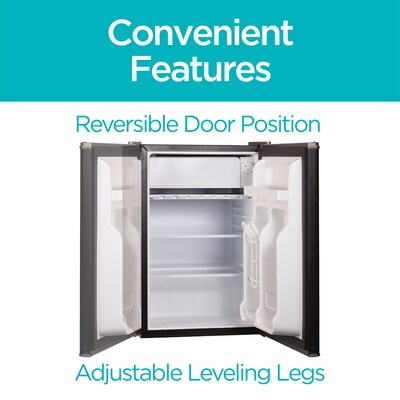Black & Decker Adjustable Shelves Refrigerators w/Freezer, 2.5 Cu. Ft., Black (BCRK25B)