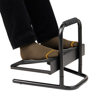 Mind Reader Tilt Adjustable Foot Rest Under Desk, Black (FTHEIGHT-BLK)