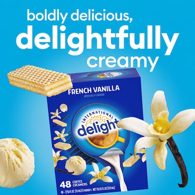 International Delight French Vanilla Liquid Creamer, 0.44 oz., 48/Box (WWI02282)