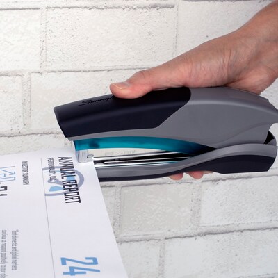Swingline Optima 25 Reduced Effort Stapler, 25-Sheet Capacity, Blue/Gray (66404)