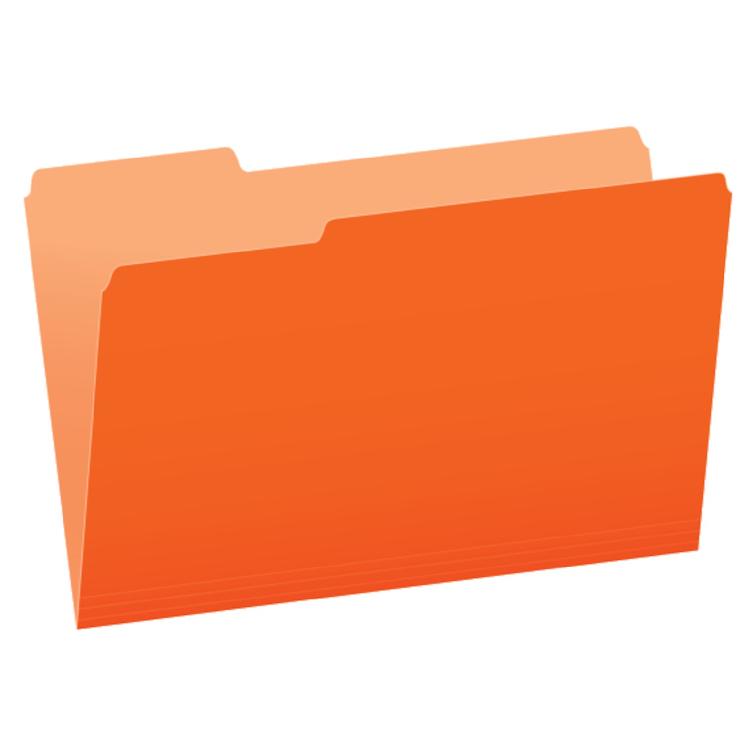 Pendaflex Two-Tone File Folder, 3-Tab, Legal Size, Orange, 100/Box (153 1/3 ORA)