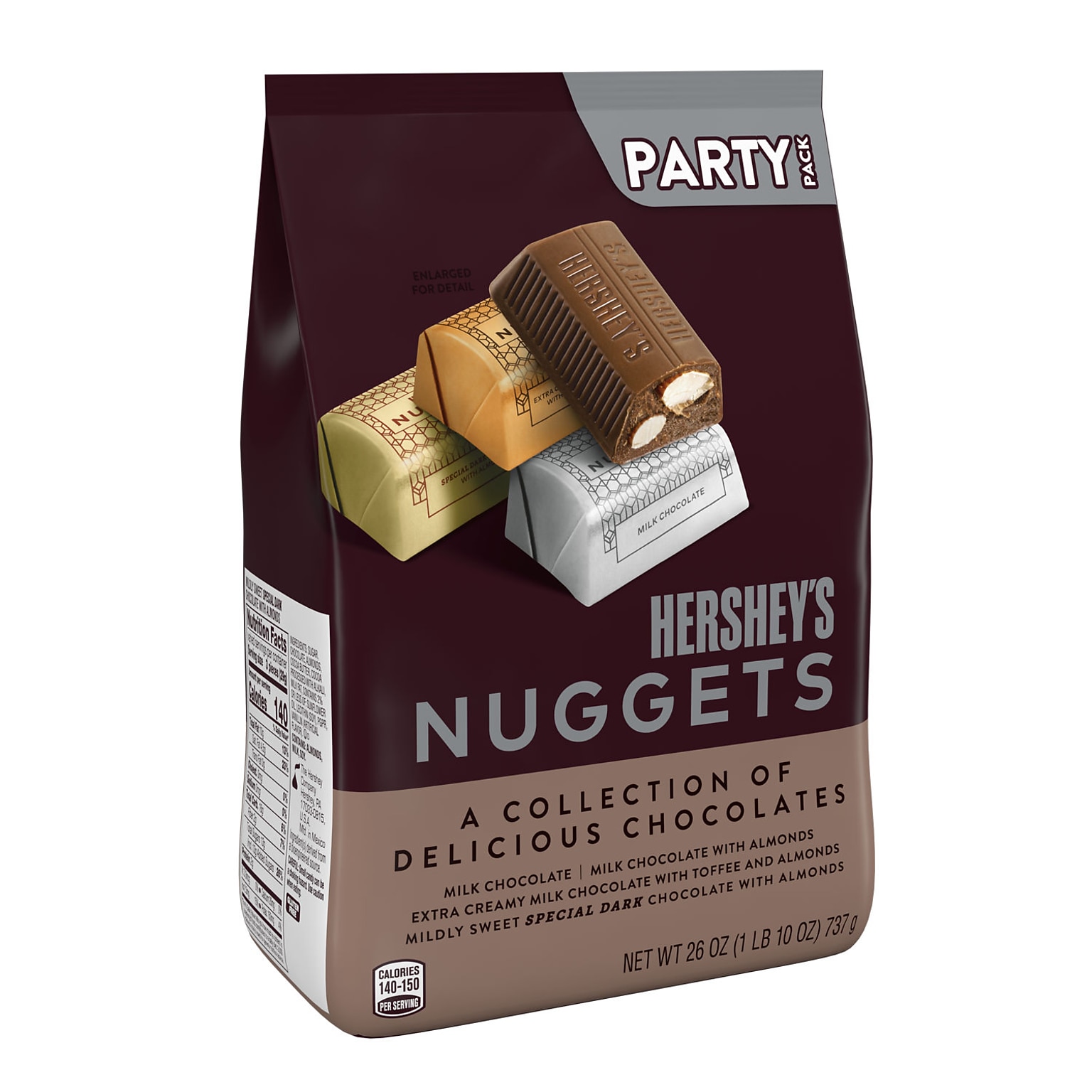 Hersheys Nuggets Assorted Chocolate Candy Party Pack, 26 oz. (HEC01878)