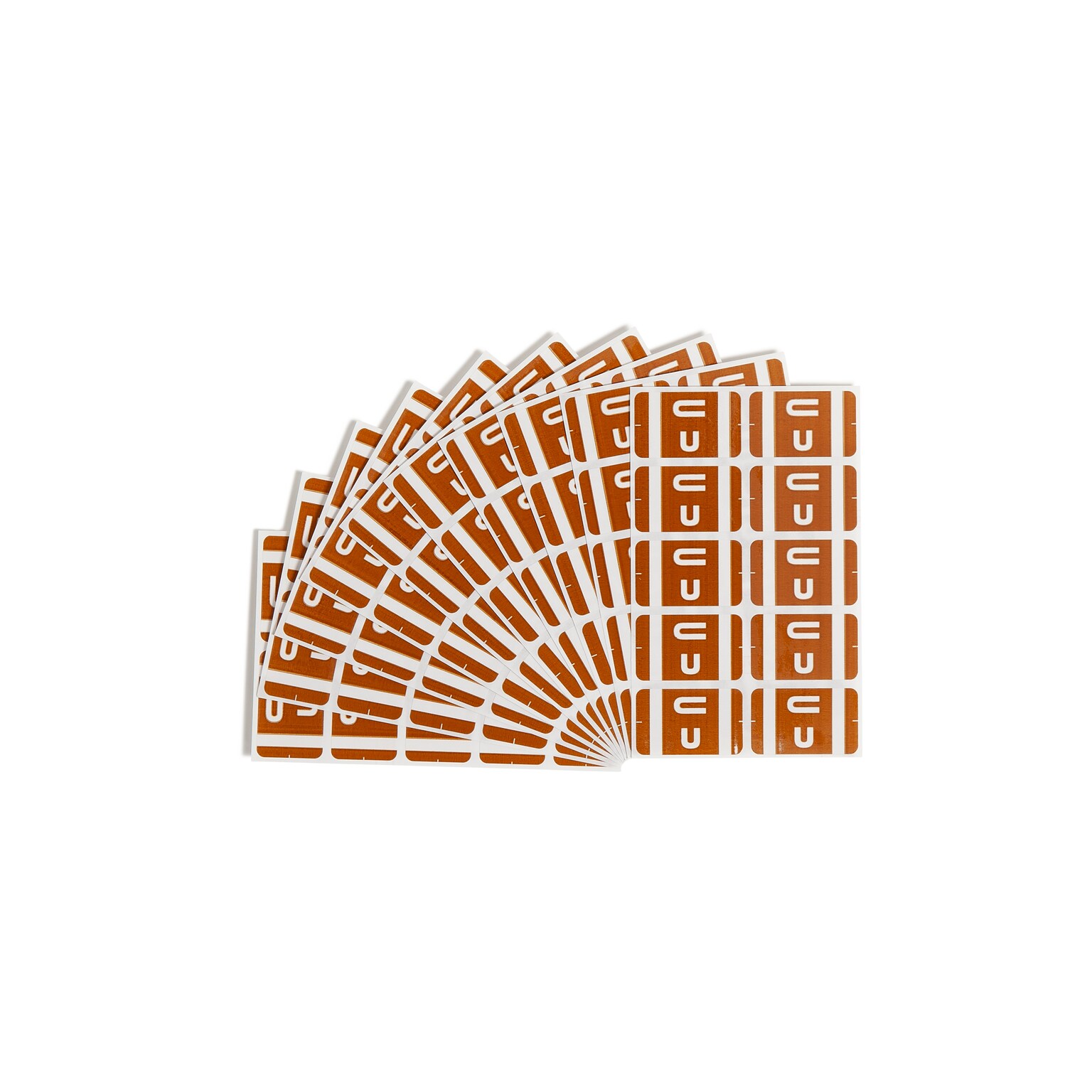 Smead AlphaZ ACCS Color-Coded Alphabetic Labels, U, Dark Brown, 100/Pack (67191)
