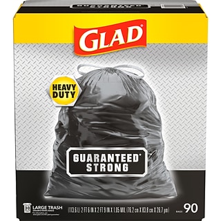 Commander 42 gal. 4 Mil Black Heavy Duty Trash Bags 33 in. x 45 in. Pack of 32 for Home, Kitchen, Lawn and Contractor