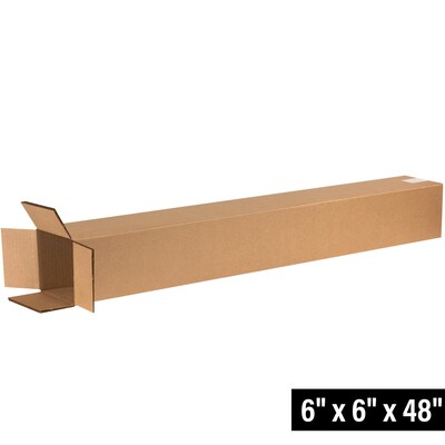 6 x 6 x 48 Heavy Duty Shipping Boxes, 48 ECT, Double Wall, 15/Bundle (HD6648DW)