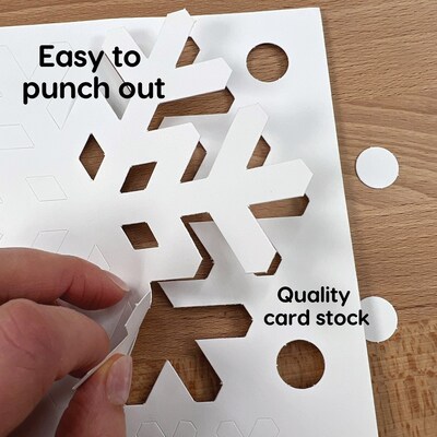 FreshCut Crafts Punch Out Paper Cutouts, Winter Shapes, Snowflakes, Mittens & Snowman, 120 Pieces (FCC850054391285)