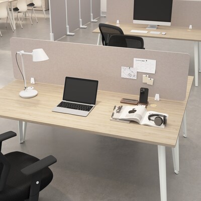 Bush Business Furniture Fabric Privacy Panel, 17.5H x 70W, Warm Beige (PSP170WB-03)