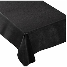 JAM PAPER Premium Shimmer Fabric Tablecloth, Long Rectangle 60 x 104 inch, Metallic Black, 1 Reusabl