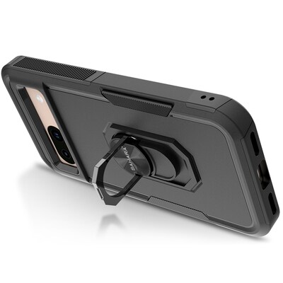 SaharaCase Raider Series Rugged Case for Google Pixel 8a, Shock Absorbing, Scorpion Black (CP00571)