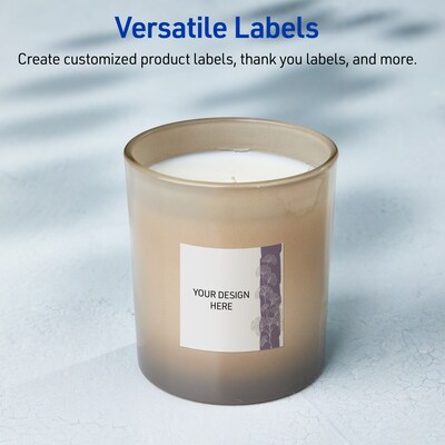Avery Laser/Inkjet Square Multipurpose Labels, 3" x 3", White, 60/Pack (S00F51)