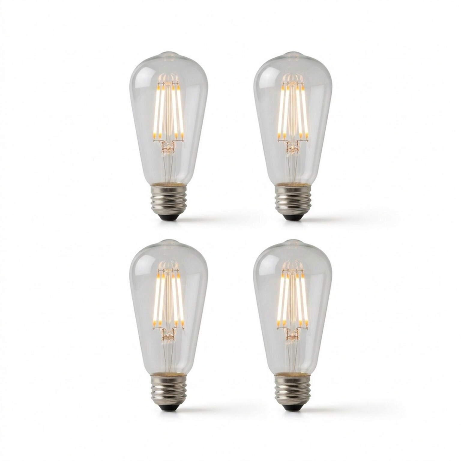 Viribright ST19 8 Watts Soft White Decorative LED Bulb, 4/Pack (641351-4)