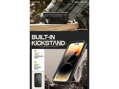 SUPCASE Unicorn Beetle PRO Rugged Case for iPhone 15 Plus, Shock-Absorbing, Black (SUP-iPhone2023-6.7-UBPro-SP-Black)