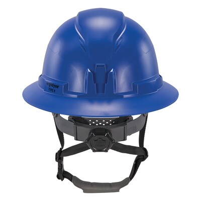 Ergodyne Skullerz 8963 PC-ABS Type II, Class E, 6-point Ratchet Suspension Full Brim Safety Helmet, Blue (60543)