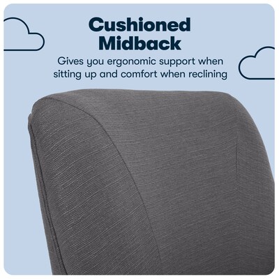 Serta Style Leighton Fabric Swivel Home Office Chair, Graphite (47925B)