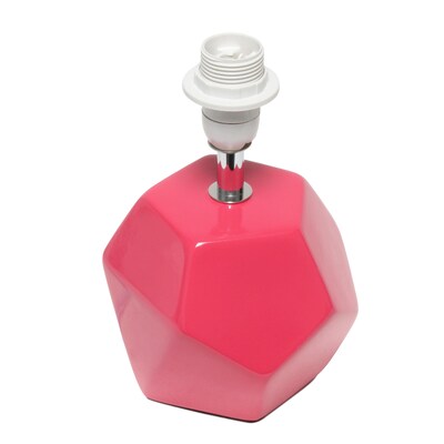 Creekwood Home Geometric 10.24" LED Table Lamp, Pink (CWT-1016-PN)