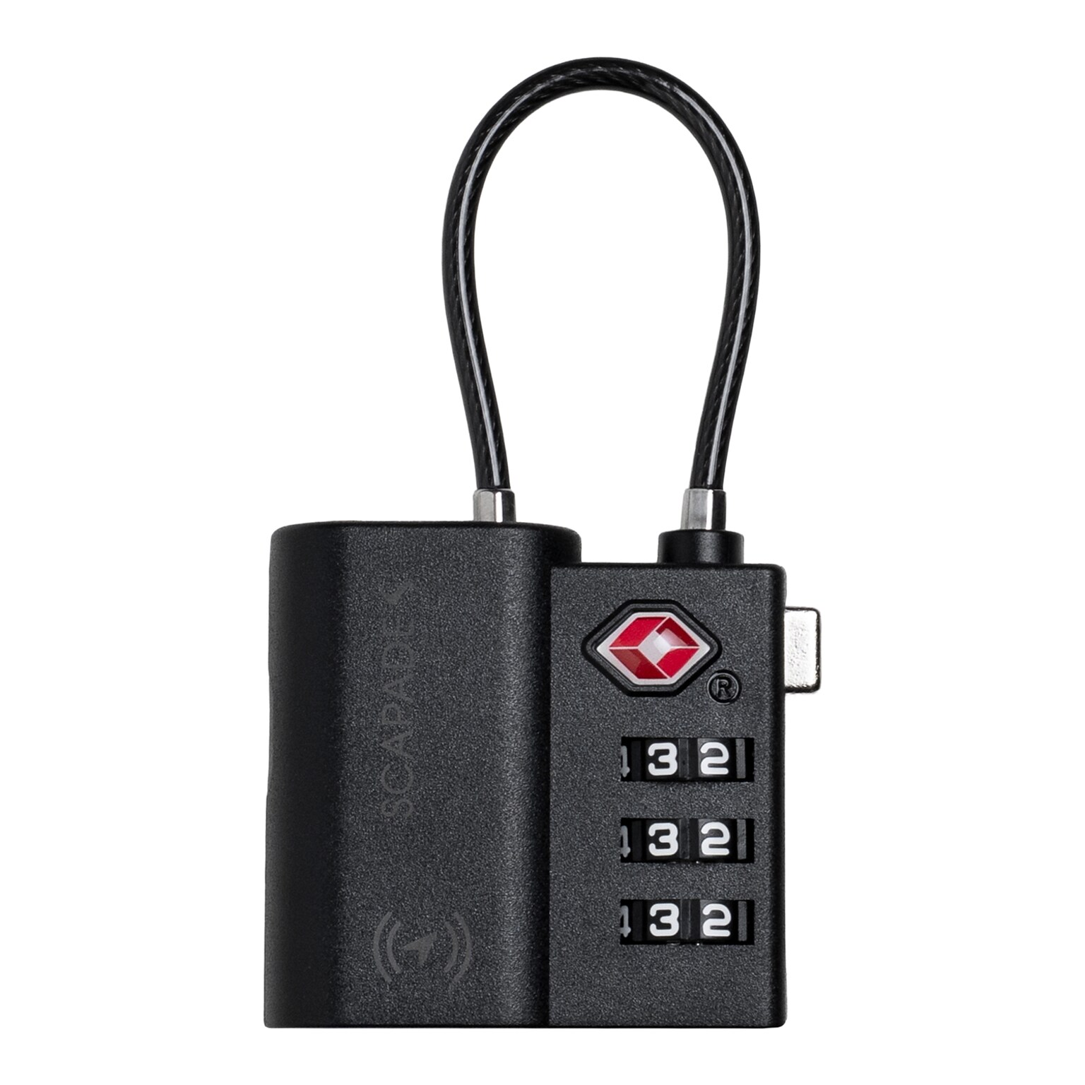 Scapade AirLock 3-Digit Combination Lock, Black (SCAPSLOCK)