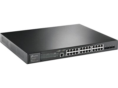 TP-LINK JetStream 24-Port Gigabit Ethernet PoE+ Managed Switch, Black (TL-SG3428XMP)