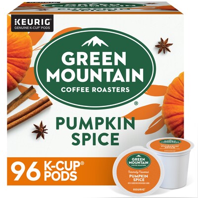 Green Mountain Pumpkin Spice Coffee, Keurig® K-Cup® Pod, Light Roast, 96/Carton (6758)