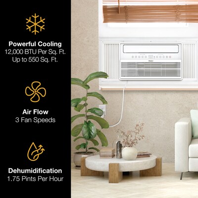 Whirlpool Energy Star 115-Volt 12,000 BTU Window Air Conditioner with Remote, White (WHAW-121IN)