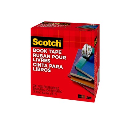 Scotch® Book Transparent Tape,  3" x 15 yds. (845-300)