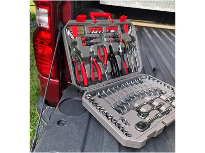 Apollo Tools Mechanics Tool Set, 95-Piece, Gray/Red (DT1242)