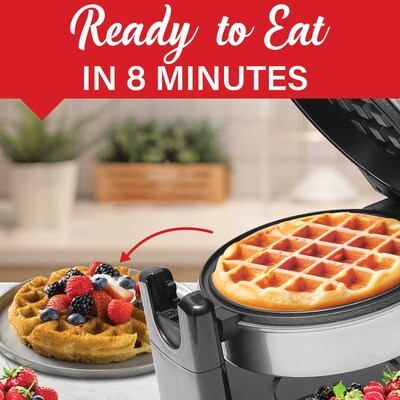 Brentwood 5" Flip Belgian Waffle Maker, Silver/Black (BTWTS231S)