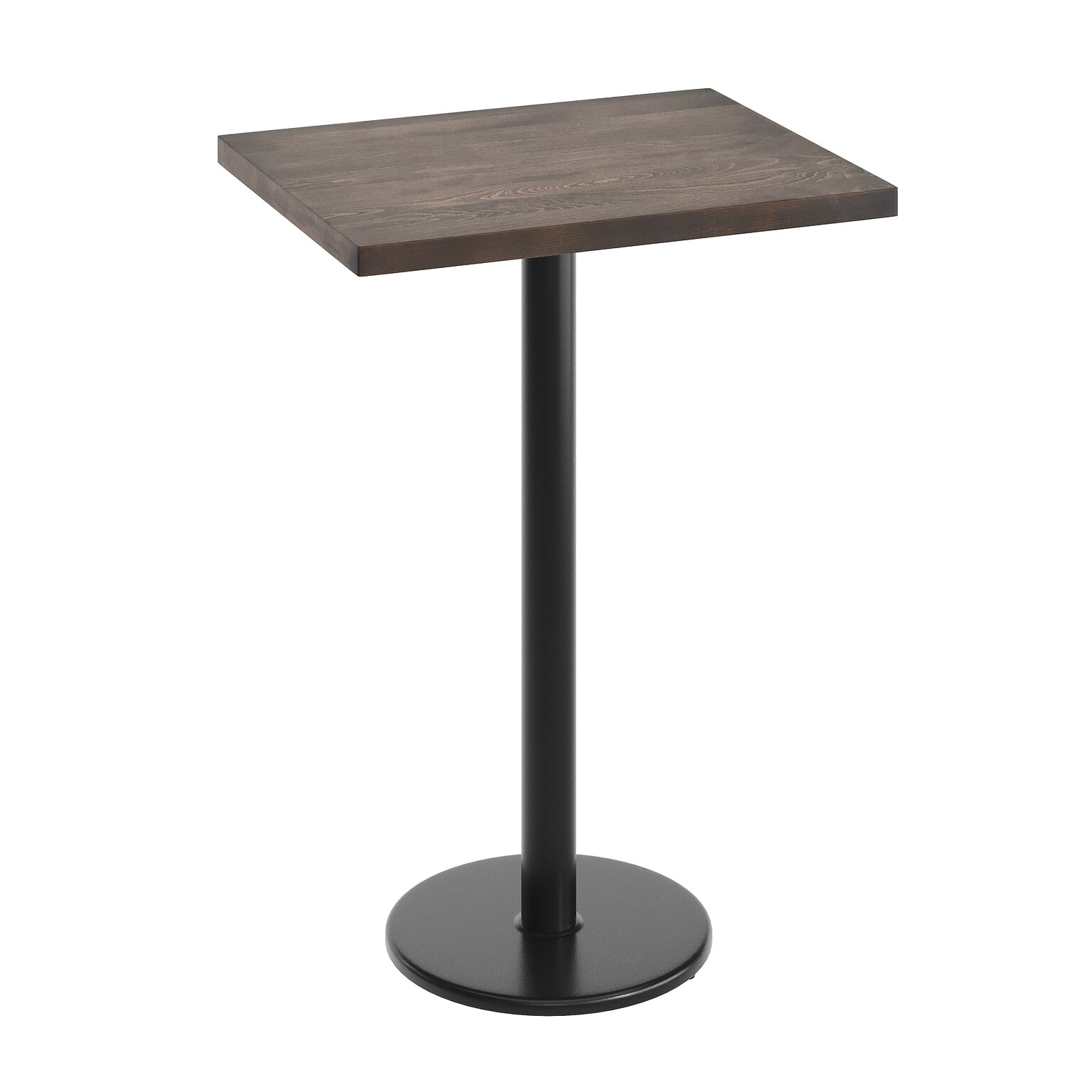 Flash Furniture Bennett Wooden Commercial Indoor Table, 30 x 24, Dark Brown Top/Black Base (GSF2430DBTR18B)