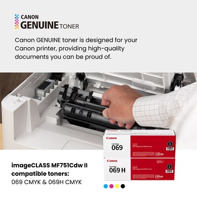 Canon imageCLASS MF751Cdw II Wireless Color All-In-One Laser Printer, Best for Office (7185C016)