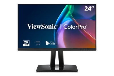 ViewSonic ColorPro 24 FHD 120Hz LED Monitor, Built-in Speakes, Black (VP2456A)