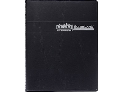 2024 House of Doolittle Earthscapes 8.5" x 11" Weekly & Monthly Planner, Black (27302-24)