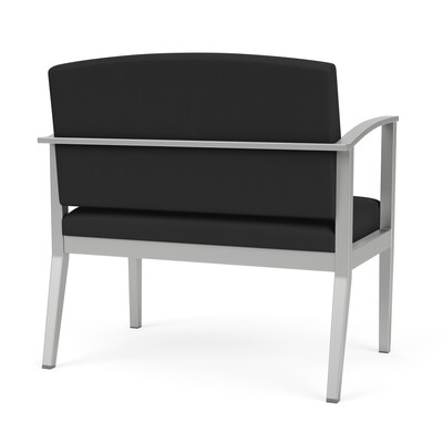 Lesro Amherst Steel Bariatric Guest Chair, Whisper Black (AS1401.SSV-01WHBK)