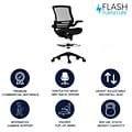 Flash Furniture Mesh Mid-Back Drafting Stool with Lumbar Support, Black (BLLB8801XDBLK)