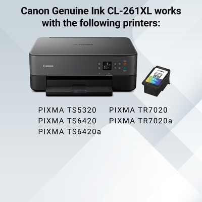 Canon CL-261 XL Tri-Color High Yield Ink Cartridge (3724C001)