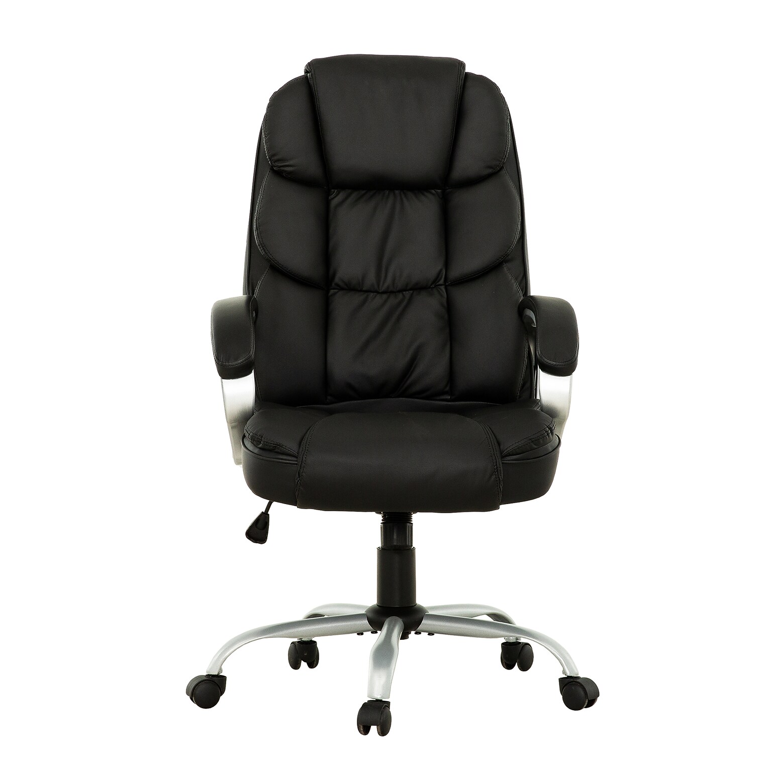 Sealy Posturepedic Spencer Ergonomic Faux Leather Swivel Executive Chair, Black (63075)