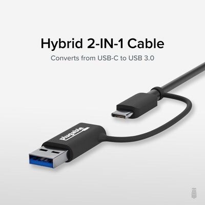 Plugable 2.5G USB C and USB to Ethernet Adapter, 2-in-1 Adapter