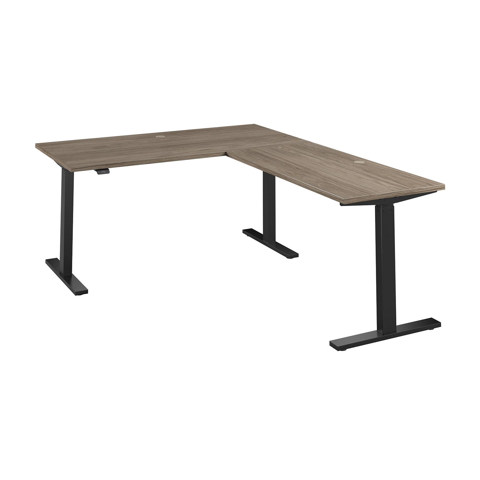 Bush Business Furniture Move 60 Series 60W L Shaped Adjustable Standing Desk, Modern Hickory (M6SL6078MHBK)