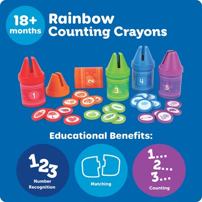 Learning Resources Counting Crayons, Assorted Colors (LER9812)