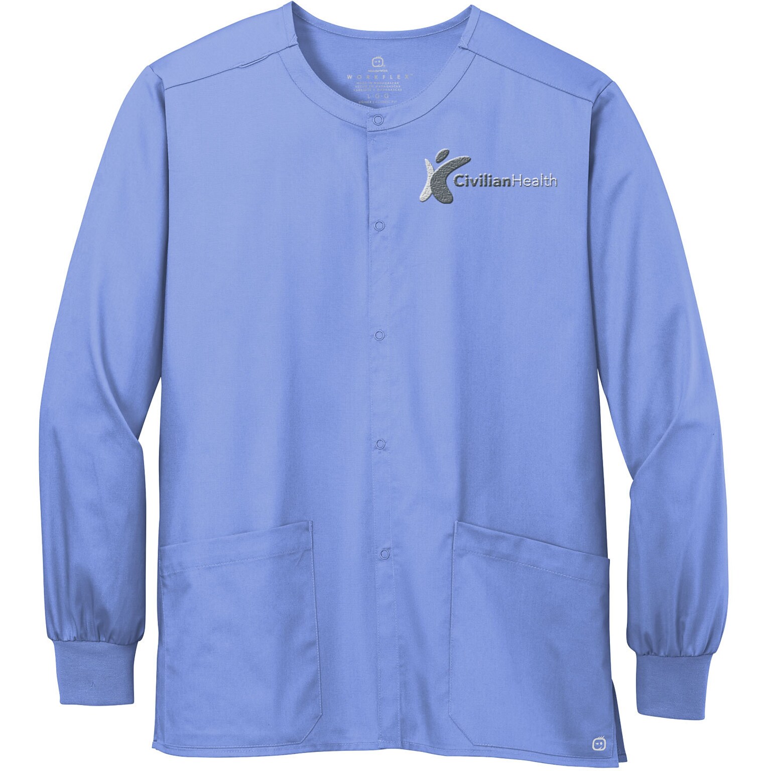 WINK UNISEXX WORKFLEX SNAP-FRONT SCRUB JACKET