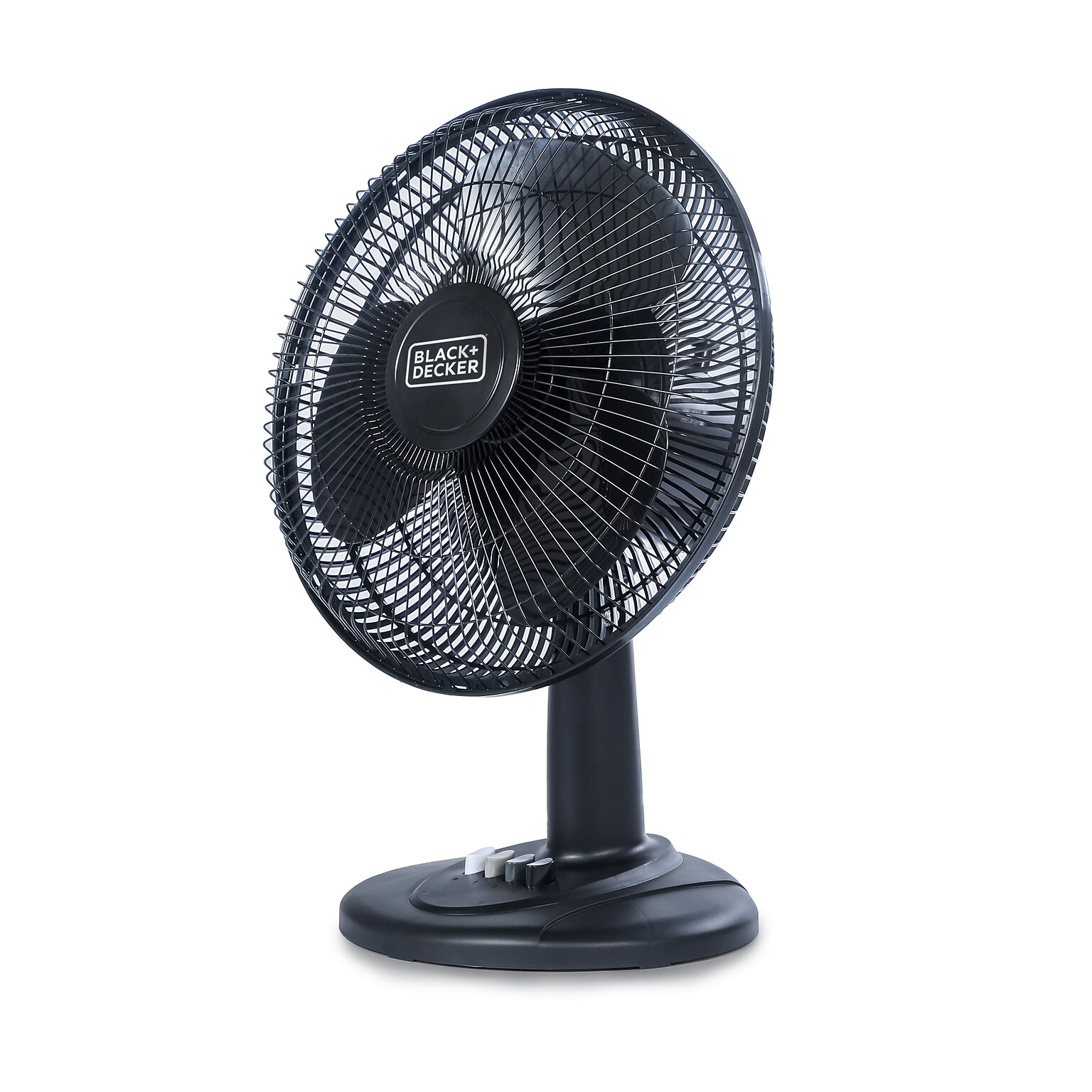Black & Decker 12 Oscillating Desk Fan, 3-Speed, Black (BFDT12SB)