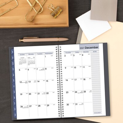 2027 AT-A-GLANCE DayMinder 5" x 8" Weekly & Monthly Planner, Plastic Cover, Gray (GC200-07-27)
