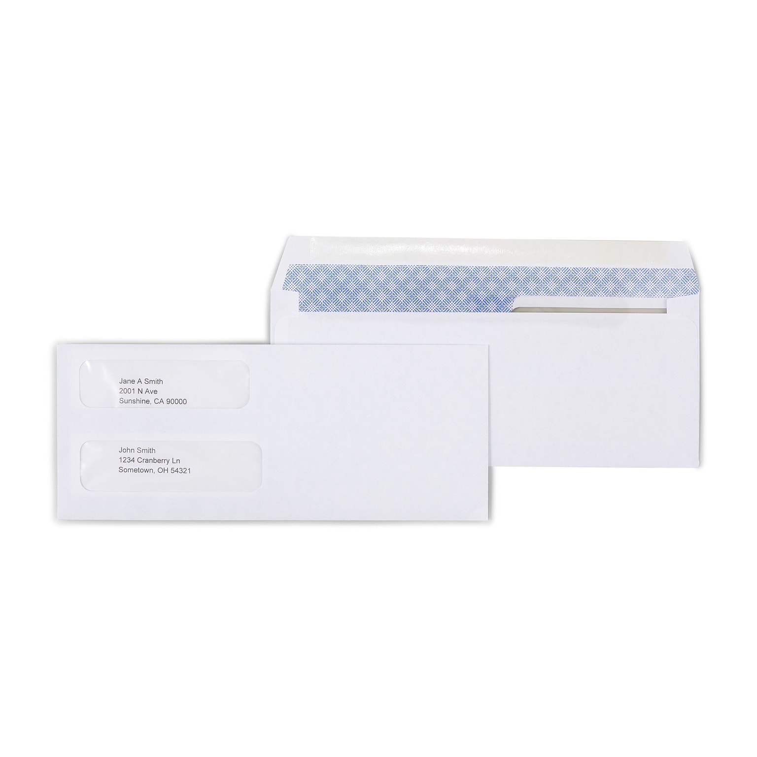 Staples Laser Check Size Gummed Security Tinted Business Envelopes, 3 5/8 x 8 7/8, Wove White, 1000/Box (381898/17046)