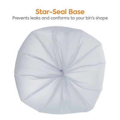 Coastwide Professional™ 60 Gallon Trash Bag with 30% PCR, 38" x 58", Low Density, 0.8 mil, Clear, 100 Bags/Box (CW62413)