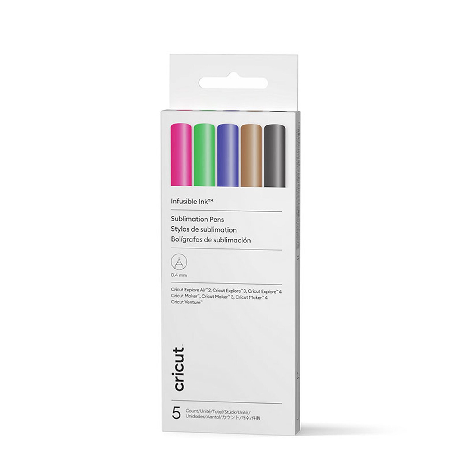 Cricut Basics Infusible Ink Sublimation Pen, Fine Point, 0.4mm, 5/Pack (2012164)