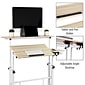 Mind Reader Woodland Collection 27.5"-45.25" Mobile Adjustable Sit/Stand Desk, White (SDROLLXL-WHT)